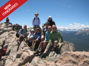 Group of hikers on top of mountain
